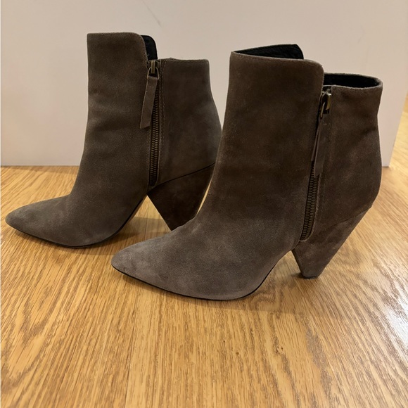 Gray Suede Booties - Picture 4 of 7